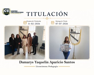 Titulaciones en la Licenciatura en Pedagogía - alumnas del CUOH